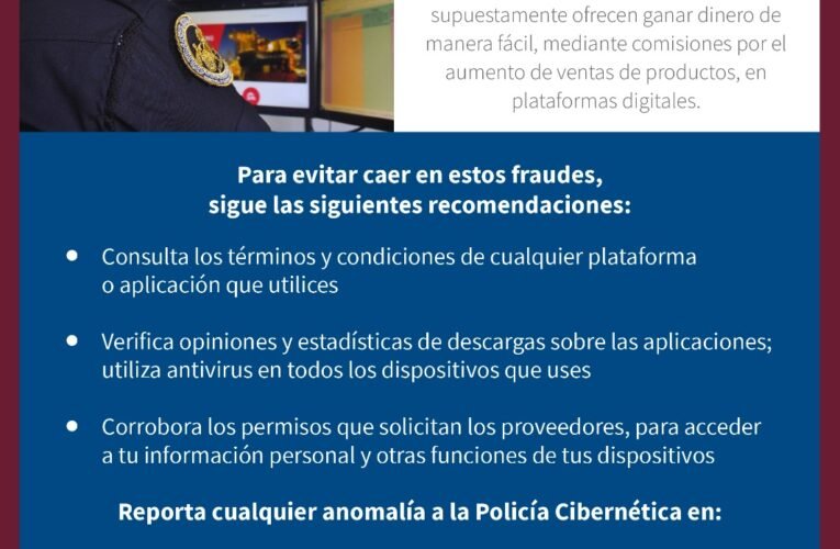 La policía cibernética de la SSC alerta a la ciudadanía sobre un fraude a través de una aplicación que ofrece ganar dinero fácil