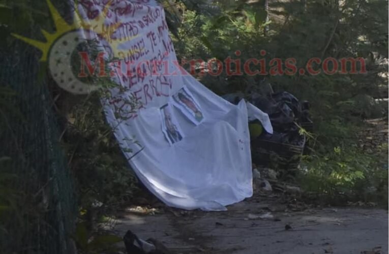 Aparece narcomanta junto a restos humanos en Supermanzana 50 de Cancún