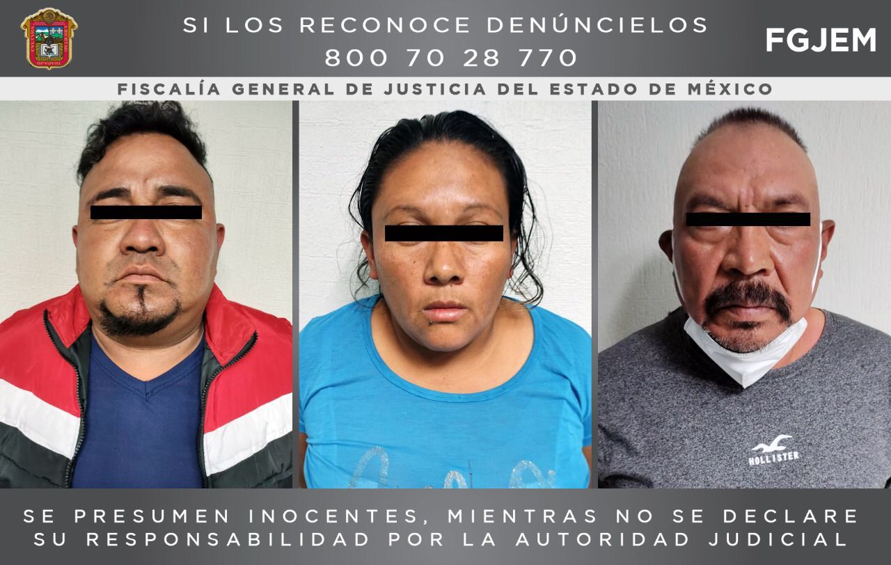 Asegura FGJEM a tres personas investigadas por un homicidio en Chimalhuacán
