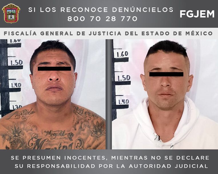 Detiene FGJEM a dos probables asaltantes en Ecatepec