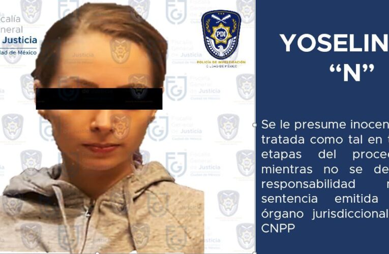 Aprehende FGJCDMX a una mujer acusada del delito de pornografía, en agravio de una persona menor de edad