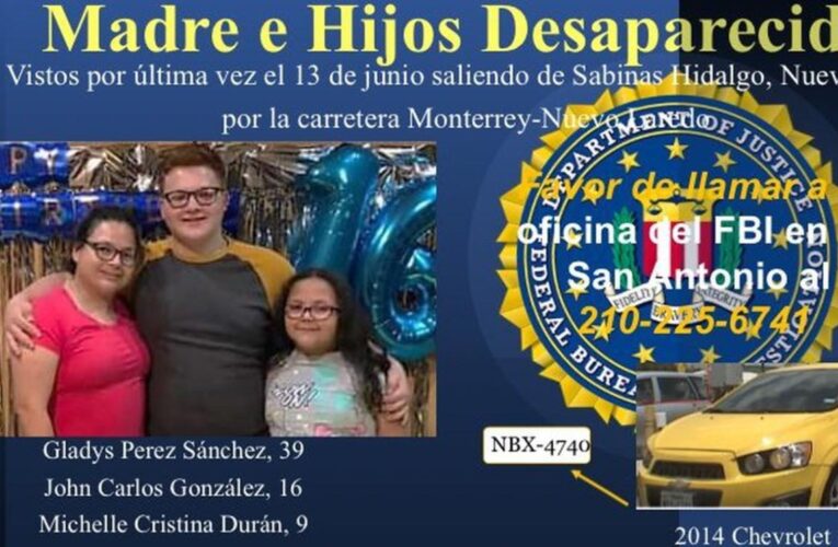 FBI lanza alerta por familia estadounidense desaparecida en Sabinas Hidalgo, Nuevo León