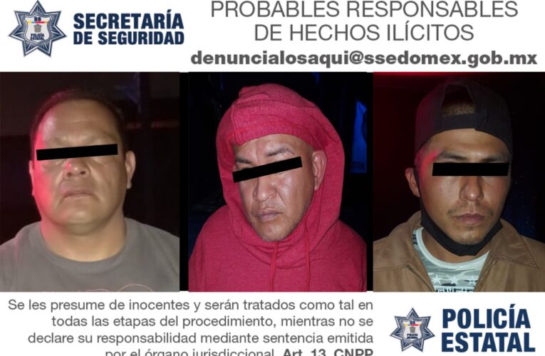 Detiene Secretaría de Seguridad a tres posibles responsables del robo a una farmacia