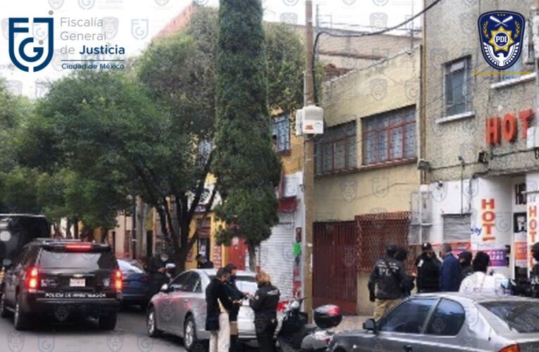 Catea FGJCDMX hotel en la colonia guerrero; detiene a cuatro personas y asegura posible droga