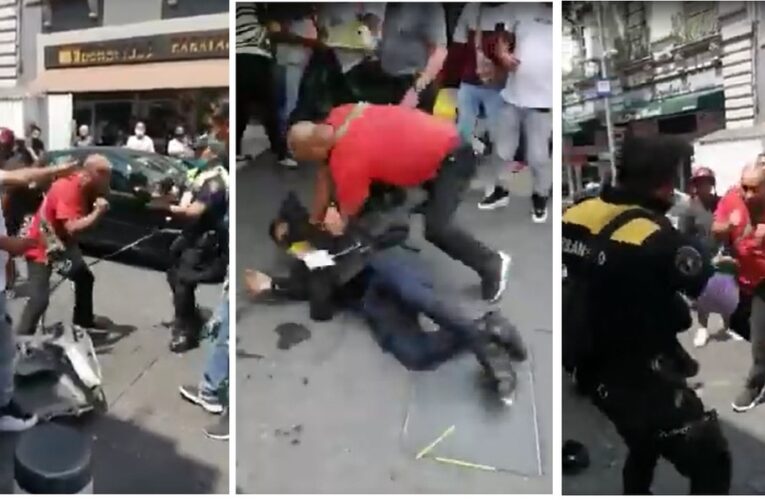 [VIDEO] Golpean a policías de tránsito en CDMX cuando colocaban araña a motocicleta