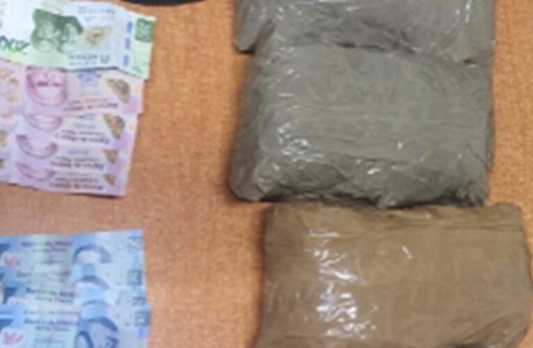 Policías aseguraron alrededor de tres kilogramos de aparente marihuana en Azcapotzalco