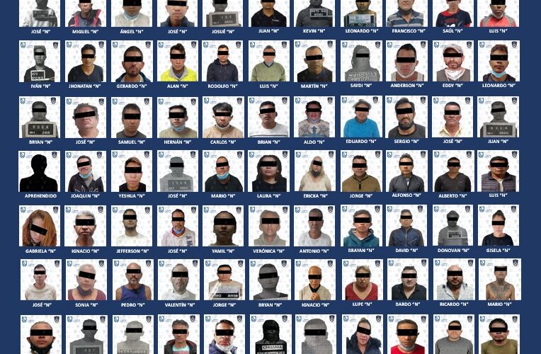 Aprehende Policía de Investigación a 89 personas por su probable participación en el delito de robo, en diferentes modalidades