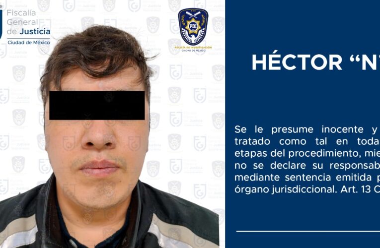 Aprehende FGJCDMX a un hombre acusado de violación