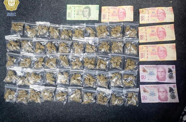 EN POSESIÓN DE APARENTE MARIHUANA, DOS CIUDADANAS COLOMBIANAS Y UN HOMBRE MEXICANO, FUERON DETENIDOS POR OFICIALES DE LA SSC EN LA ALCALDIA VENUSTIANO CARRANZA