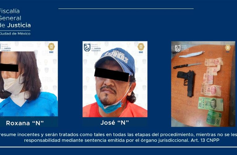 OBTIENE FGJCDMX PRISIÓN PREVENTIVA CONTRA UNA MUJER Y UN HOMBRE, POR SU PROBABLE PARTICIPACIÓN EN EL DELITO DE ROBO A TRANSEÚNTE CON VIOLENCIA