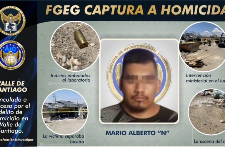 FGE de Guanajuato captura a homicida