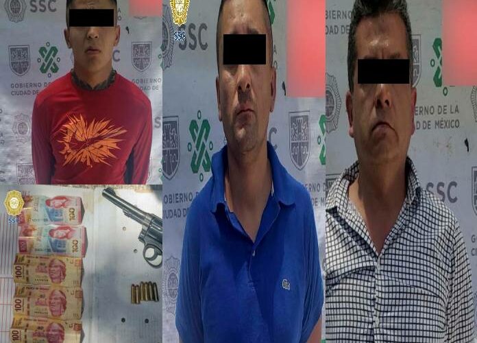 TRES HOMBRES POSIBLES RESPONSABLES DE DESPOJAR A UNA MUJER DE SUS PERTENENCIAS, FUERON DETENIDOS POR EFECTIVOS DE LA SSC EN LA ALCALDÍA VENUSTIANO CARRANZA