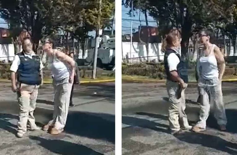 Señora humilla a guardia de seguridad en Metepec, Edoméx