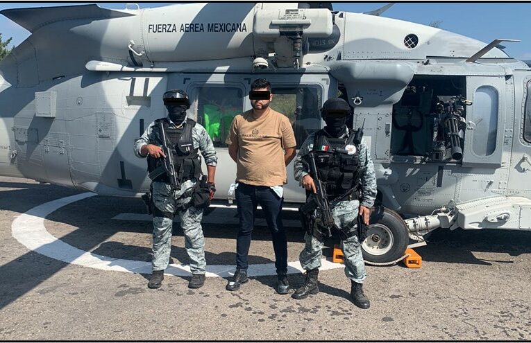 Ejército y Fuerza Aérea Mexicanos, así como la Guardia Nacional detienen a Saúl Alejandro “N” (a) “Chopa”
