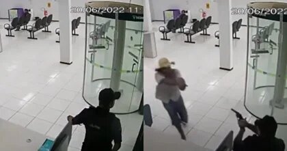 Video. Murió desangrado, entró a robar a un banco y recibió un balazo en el cuello