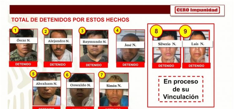 Se confirma que hasta el momento van 9 detenidos por el linchamiento de Daniel Picazo