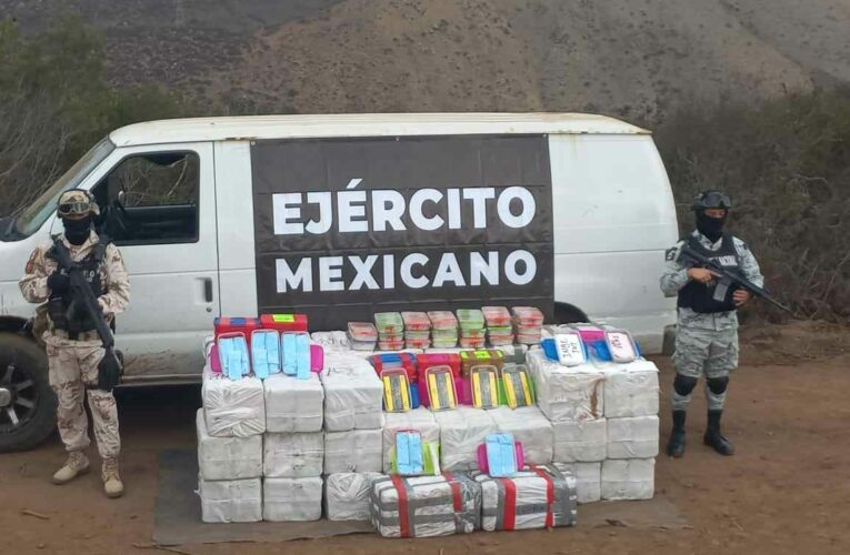 Ejército Mexicano y Guardia Nacional aseguran droga en Baja California