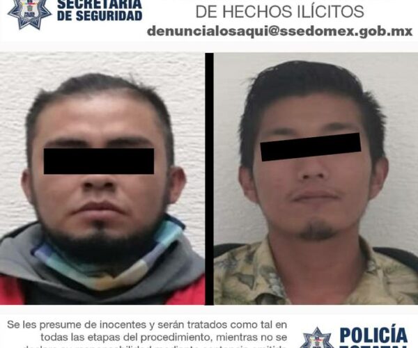 Agarran a dos asaltantes de transporte público en Ecatepec