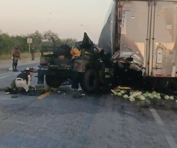 Siete son los militares muertos en accidente carretero en Abasolo, Tamaulipas