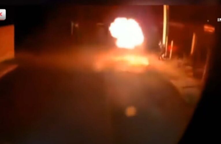 (Video) Lanzan bombas molotov a camiones en Jilotepec