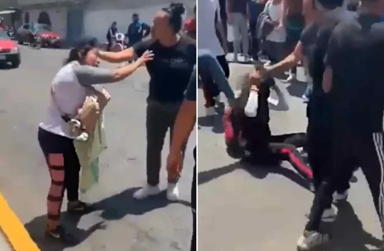(VIDEO) Madre e hija agredidas en medio de pelea callejera en Valle de Chalco