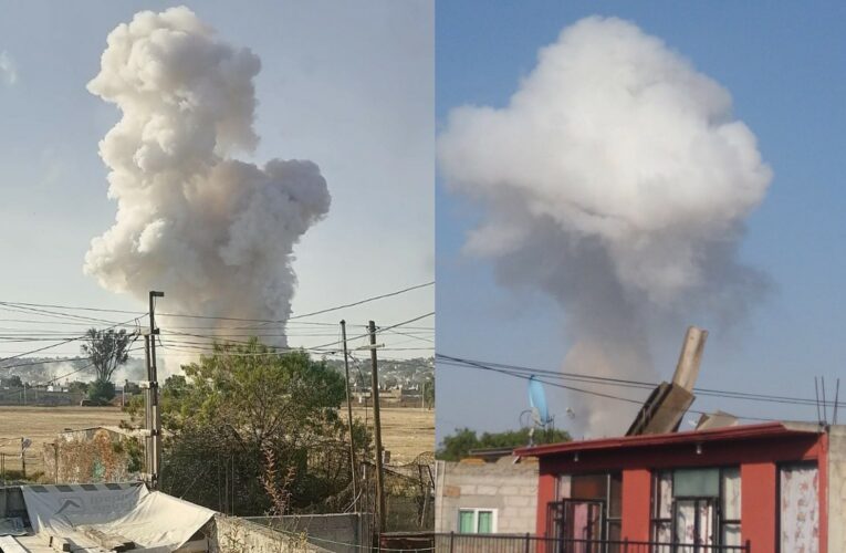 VIDEO: Fuerte explosión de polvorín en Tultepec, Estado de México