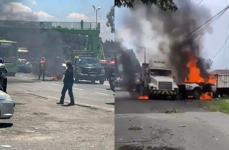 Bloqueos y enfrentamientos entre talamontes y militares mediante un operativo en Topilejo y Huitzilac (VIDEO)