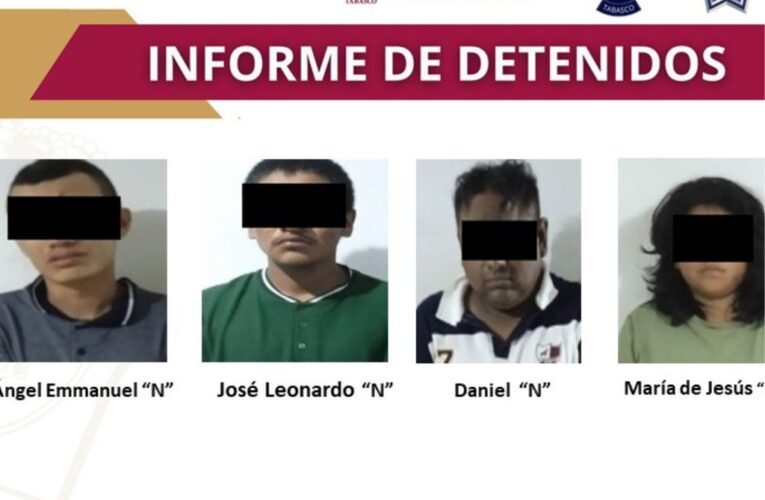 SSPC detiene a banda delictiva por secuestro express; asegura un taxi en Tabasco