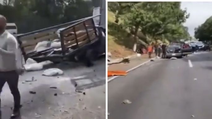 (Video) Fuerte Accidente en la México-Cuernavaca: Tráiler del Ejército Volcado y Militares Heridos