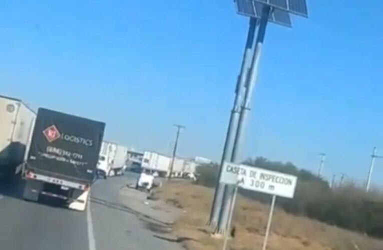 Reportan balacera en autopista Monterrey- Nuevo Laredo