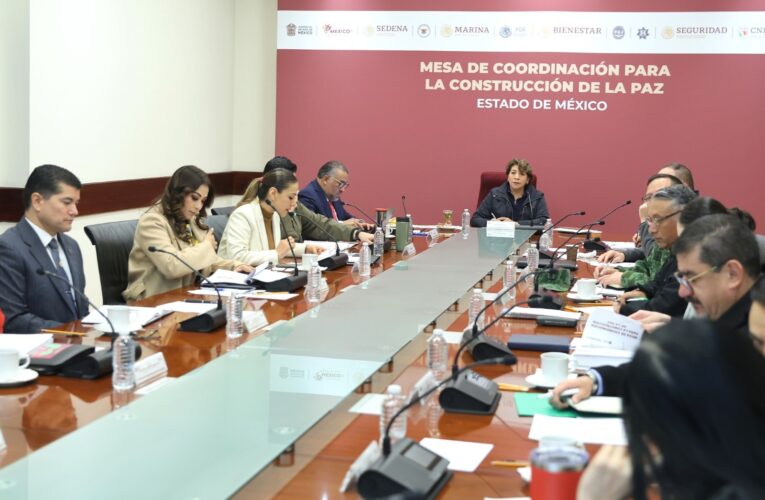 Registra Estado de México decremento de 10% en la incidencia delictiva de alto impacto: Mesa de Coordinación para la Construcción de la Paz