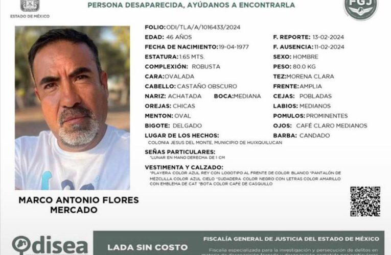 Desaparición de Marco Antonio Flores Mercado: familia espera ayuda del público