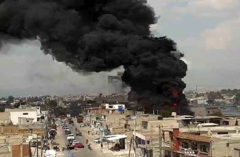 Incendio en San Andrés Cuexcontitlán en Toluca