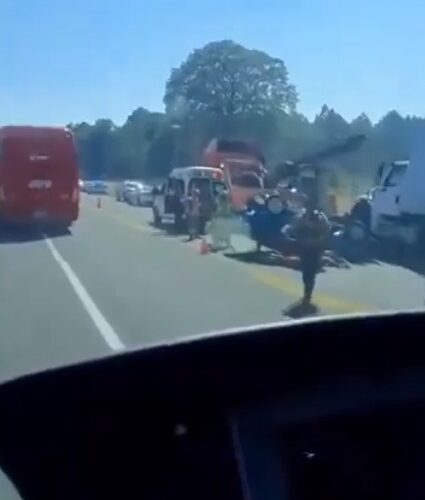 Accidente en autopista Amozoc-Perote, Puebla
