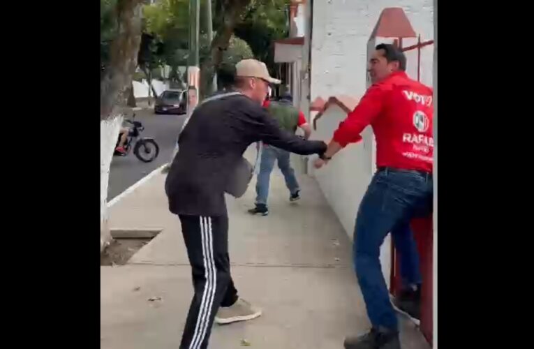 (VIDEO) Agreden a golpes a Rafael Montiel, candidato del PRI en Cuajimalpa