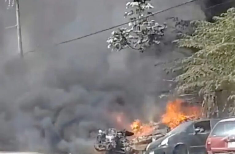 Se queman autos en un taller en la carretera Villahermosa- Frontera