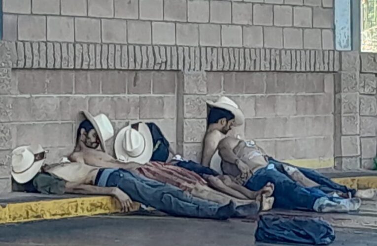 Atados de las manos  encuentran a cinco hombres ejecutados en la salida sur de Culiacán