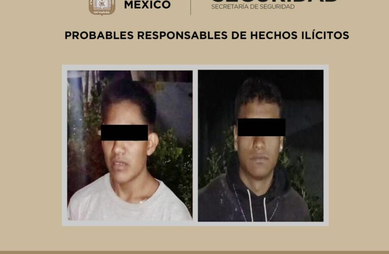 DETIENE SECRETARÍA DE SEGURIDAD DEL EDOMEX A DOS POSIBLES INVOLUCRADOS EN LOS DELITOS DE PORTACIÓN DE ARMAS PROHIBIDAS Y ENCUBRIMIENTO POR RECEPTACIÓN