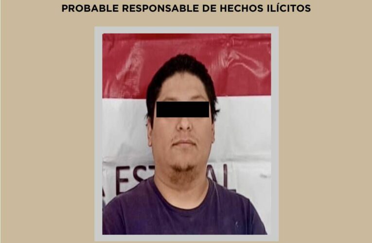 DETIENE SECRETARÍA DE SEGURIDAD DEL ESTADO DE MÉXICO A PROBABLE RESPONSABLE DEL DELITO DE PORTACIÓN DE ARMA PROHIBIDA