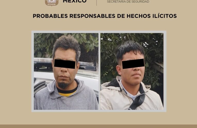 POLICÍAS DE LA SECRETARÍA DE SEGURIDAD DEL ESTADO DE MÉXICO ASEGURAN MOTOCICLETA CON REPORTE DE ROBO VIGENTE