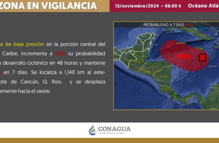 CNPC despliega Misión Eco en Quintana Roo ante la presencia de una baja presión con potencial ciclónico