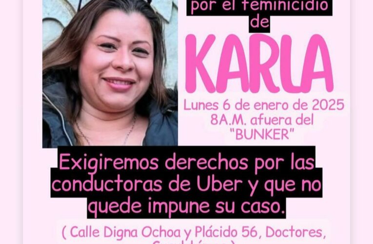 Protesta pacífica por feminicidio de conductora: ¡Justicia para Karla Patricia Cortés!