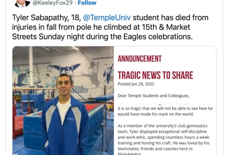 Tragedia en Filadelfia: joven aficionado de Eagles pierde la vida tras caer de un poste