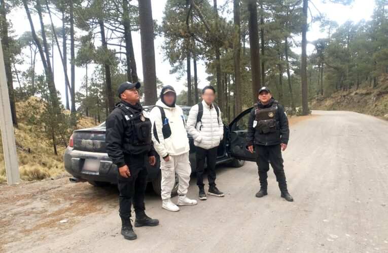 ALTA MONTAÑA Y AGRESTE DE LA SECRETARÍA DE SEGURIDAD DEL EDOMEX LOCALIZA A DOS JÓVENES PERDIDOS EN EL XINANTÉCATL