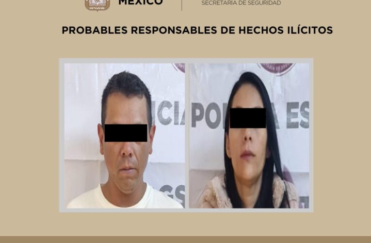 EN OPERATIVO SUR ELEMENTOS DE LA SECRETARÍA DE SEGURIDAD DEL ESTADO DE MÉXICO DETIENEN A DOS PERSONAS POR EL POSIBLE DELITO DE NARCOMENUDEO