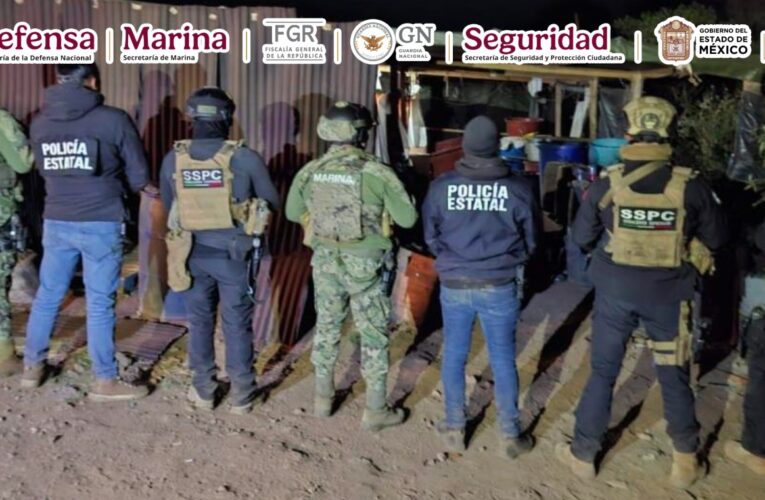 EN EL ESTADO DE MÉXICO, SE DESMANTELÓ UN LABORATORIO PARA FABRICACIÓN DE DROGAS SINTÉTICAS