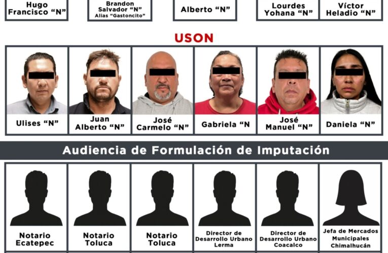 Arrestan a 23 implicados en red de despojos en Edomex