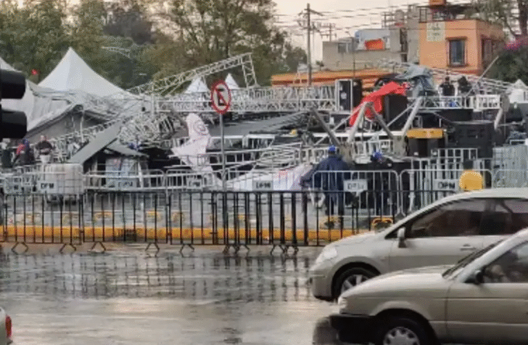 Caída de escenario en Gustavo A. Madero deja varios heridos