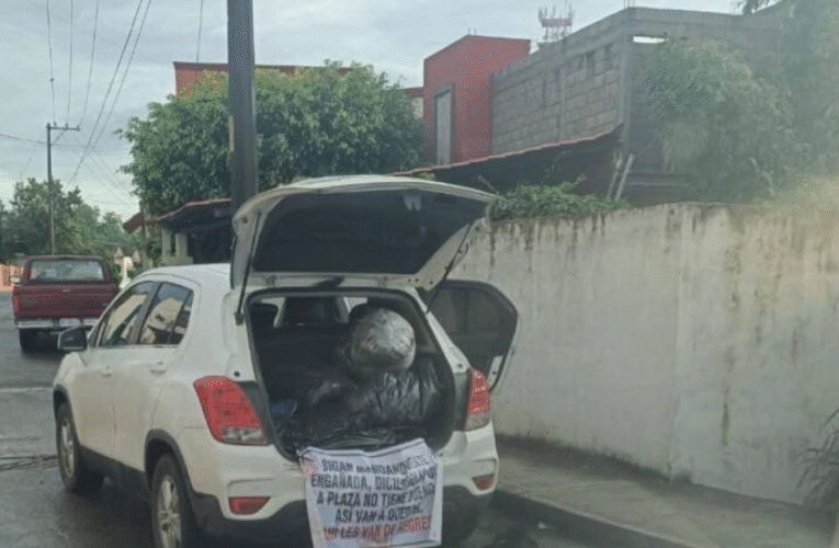 Video | Hallan camioneta abandonada con bolsas sospechosas en Veracruz