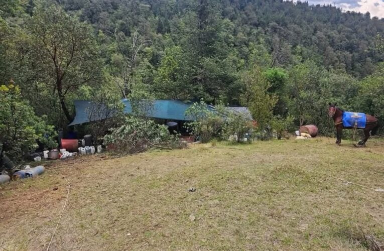 Encuentran narcolaboratorio en Otzolotepec